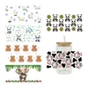 Window Stickers 3D UV DTF Transfers 16oz Cup Wraps Animal Panda Elephant Tryckt för DIY -glas keramiskt metallläder etc. D7700