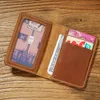 Kreditkortsinnehavare för män Bankkort Hållare äkta läderplånbok Mini Mey Clips Busin Luxury Women Small Purse Pouch H22H#