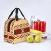Bolsa de almuerzo aislada de símbolos de berebere de Amazigh para mujeres Tifinagh Cooler Termal Cooler Comida Lunch Box Bolsas de picnic J2yn#