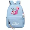 alice In Wderland Kawaii Boys Girls Kids School Book Bags Women Bagpack Teenagers Canvas Laptop Travel Backpack q5q1#