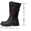 BOTAS BOTAS DE MOTOCCLOTE Tamanho 3746 Men Sapatos Exército Boot Hightop Botas de combate militar Metal Chain Macho Moto Punk Boots