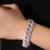 Bracciale con catena di diamanti da 6 a 20 mm di larghezza GRA VVS D Moissanite Catena cubana Hiphop Iced Out Sier Bracciale con gioielleria raffinata