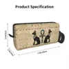 egyptian Cats And Ankh Cross Cosmetic Bag WomenCapacity Ancient Egypt Makeup Case Beauty Storage Toiletry Bags Dopp Kit Case Box C23q#
