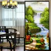 Window Stickers Decorative Windows Film Privacy Landscape Painting Stained Glass No Glue Static Cling Frosted