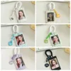 acrylic Transparent Diy Credit ID Bank Card Photo Display Holder Bus Card Protective Case Pendant Keychain f7uO#