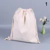 1pc Canvas bag shoulders drawstring bundle pockets custom creative shop student backpack bag cott Pouch P9jz#