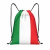 Italia Bandiera Borsa con coulisse Uomo Donna Pieghevole Sport Palestra Sackpack Italian Pride Shop Zaini portaoggetti U05B #