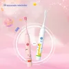 Padrão de desenho animado de escova de dentes de dentes para crianças com escova de dente substituto Ultrassonic Sonic Toothbrush Bache macio