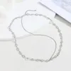 Grampos de cabelo Kinitiail Simples Headband Chain Antiga Princesa Masculino Cristal Transparente Tijolo String O Presente Para Você