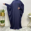Этническая одежда, мусульманская женская однотонная одежда с маленькой сумкой, элегантное темпераментное исламское платье, удобный халат для химара