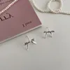 Stud Earrings Exquisite Mini Silver Color Bowknot For Women Sweet Simple Design Bow Shaped Young Girls Party Jewelry Gifts N757