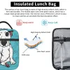 Engelse bull terrier geïsoleerde lunchtassen voor vrouwen kawaii schattige doge draagbare thermisch koeler lunch lunchbox kinderen school kinderen d0rw#