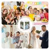 Boîte à cartes de mariage en acrylique, fournitures de fête, porte-enveloppe transparent avec cadre photo, serrure à lettres pour réception nuptiale