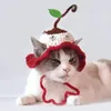 Abbigliamento per cani Cappello per animali domestici facile da indossare Morbido e confortevole lavorato a maglia con lacci per abiti Cosplay Copricapo di dimensioni regolabili Cani per gatti