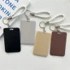 1pc Solid Color Student Bus ID Card Protective Cover Keyring School Acc Door Card Credit Card Holder Bag Set Key Chain b8R8#