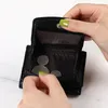 Trójkrotnie kobiety Krótki portfel Mey Coin Tourse Card Holder Mini Cute Clugle Samią Solid Kolor Pu Skórzana torba na zamek błyskawiczny W62R#