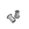 20Pcs 50pcs 100pcs Aluminum Alloy Rivnut Alloy Rivnut Flat Head Threaded Rivet Insert Nutsert Cap Rivet Nut M3 M4 M5 M6 M8 M10