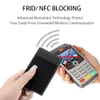 wyskakujący uchwyt na kartę identyfikacyjną RFID męski portfel mini pakiet aluminiowy metalowy sprzęt do przechowywania sprzętu ochronnego inteligentne szybkie wydanie torebka Q9ID#