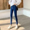 Kadınlar Kot Seksi Sıcak Velvet Yüksek Belediye Kadın Moda Kadın Kalınlaştırılmış İnce Elastik Katı Kalem Pantolon 30278