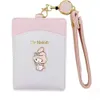 Cute Kuromi ID Card Holder Girls Door Card Case Neck Strap Credit Card Holder Credentials Accessories Gift For Kids Students 222