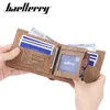 Nya korta män S Slim Card Holder Pu Leather Male Men's Wallet Frosted Short Ticket Teller Multi-Card Coin Purse 45fz#