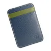 slanke portemonnee voor mannen en vrouwen minimalistische Frt Pocket portemonnee dunne reis Frt Pocket lederen creditcardhouder u7s5 #