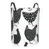 Sacs à linge panier pliant noir moucheté poulets ferme vêtements sales jouets seau de rangement garde-robe vêtements organisateur panier