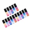 Garrafas de armazenamento 15pcs 5ml roll-on gradiente cor rolo portátil bolas de vidro reequipáveis para