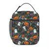 Halen Pumpkin Witch Skull Modello Borsa termica per il pranzo per la scuola Ufficio Dispositivo di raffreddamento termico Bento Box Donna Bambini L2Qo #