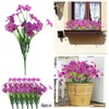 Decorative Flowers 6PC Bouquet Decoration Bridal Wedding Flower Real Latex Home Plastic Decor Bundles