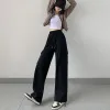 Pantaloni a gamba larga da donna con pantaloni della tuta con coulisse con pantaloni sciolti hip hop pantaloni