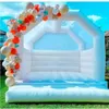 Blanc White Wedding gonflable Bouncy Bouncy Tents Platables Sautage Château de rebond à vendre avec Blower