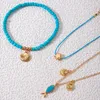 Bracelets de cheville bohème, ensembles de bijoux pour femmes, coquillage, petits poissons, chaîne de pied faite à la main, accessoires de sandales