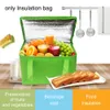 grande capacità impermeabile Lunch Box torta impacco di ghiaccio Picnic portatile termico pieghevole foglio di alluminio borsa termica dispositivo di raffreddamento dell'alimento y4zN #