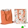 nuova borsa da negozio in iuta riutilizzabile in lino borsa da negozio riutilizzabile in cotone a doppio uso a doppia faccia e tasca in lino V1GQ #