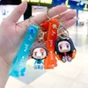 designs cartoon anime demon killer Nezuko PVC 3D keychain double-sided character pendant Agatsuma Zenitsu keychain free shipping DHL/UPS