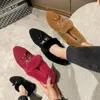 Casual Schuhe Frühling Warm Split Leder frauen Bequeme Spitze Zehen Mokassins Keile Heels Quaste Weiblichen Faulenzer 3 Farben