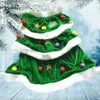 Hundkläder julgranformad kostym Pet Vinterkläder Bekväm varm hoodie -klänning för fest - Storlek XL (grön)
