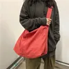保管バッグ女性のショルダーバッグ女性のための大きなキャンバスクロスボディ2024コットンクロスファッション韓国の女子学生学校のハンドバッグ