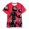 Heißes Spiel Skibidi Toilette T-Shirt Kinder 3D-Druck T-Shirts Jungen Anime Lautsprecher T-Shirt Kinder Kleidung Mädchen Kurzarm Tops