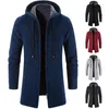 Men's Trench Coats Versatile Knitted Cardigan Plush Coat Trendy Autumn And Winter