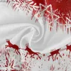 Nappe de table Arbre de Noël Renne Traîneau Nappe Flocons de neige d'hiver Noël Santa Table ronde Couverture Tissus Lavable Polyester Table Décor Y240401
