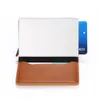 Bycobecy 2024 Nowy identyfikator karty kredytowej Uchwyt karty kredytowej mężczyźni Kobieta skórzana portfel Mey Clips RFID Vintage aluminiowy uchwyt na kartę monety 54fy#