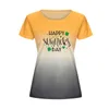 Dames T-shirts Happy St Patricks Day Print Dames Plus Size Gradiënt Shirt Vintage Streetwear Tee Meisjes Basic Top Tops Trui Zomer