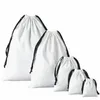 1pc Cott DrawString Storage Pouch Home Packaging Presentväska Kvinnes smycken Organiser Juldragbar nuvarande väska U0C7#