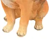 Trädgårdsdekorationer hartslandskapssimulering Dog Lawn Figurin balkong valp djur dekoration hantverk