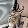 Sacs à bandoulière en toile Vintage Ins, sacs à main Graffiti de grande capacité pour pochette décontractée