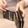 Damesportemonnee Rivet Retro vouwmunten Purse Exquisite Multi-Functial Short Wallet Collect Mey Storage PU-kaarthouder J6OQ#