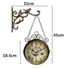 Wall Clocks Hanging Clock Decor Bird Shape Vintage Chandelier Fashion Decorative Round