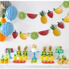 Party Decoration 2 Pcs Summer Fruits Theme Banner Flower Garlands Household Banquet